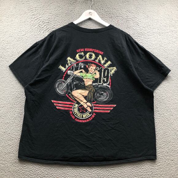 2019 Laconia Motorcycle Week 96th Anniversary New Hampshire T-Shirt Mens 3XL - Picture 1 of 11